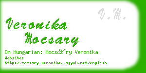 veronika mocsary business card